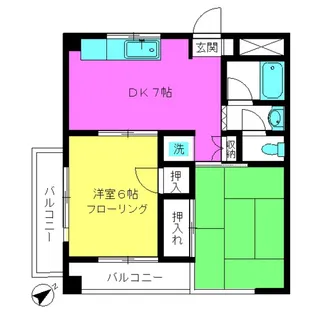 ハイムひまわり【2階】の間取り