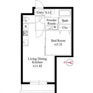 グランパセオ代々木上原IIの間取り