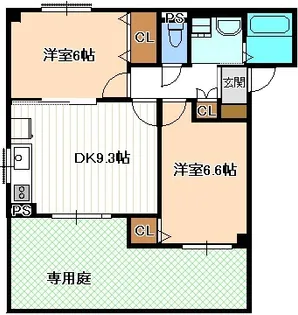 クレストコート【1階】の間取り