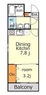 千葉県松戸市上本郷【アパート】の間取り