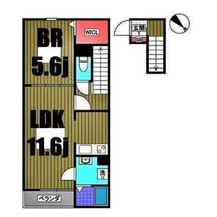 旭ヶ丘KOホームズ【2階】の間取り