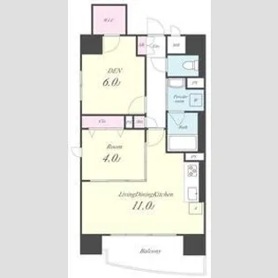 サンエスケーイワタ名城【3階】の間取り