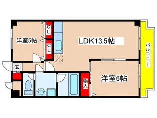 グリ-ンヴァレ-松澤【5階】の間取り