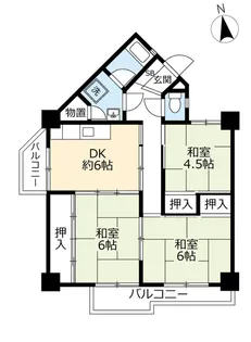 UR高座台【1階】の間取り