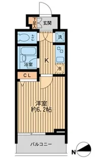 東京都新宿区弁天町【マンション】の間取り
