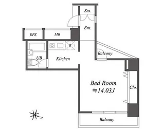 メゾン・ド・ヴィレ麻布台【9階】の間取り