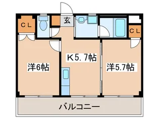 北雄マンション【2階】の間取り
