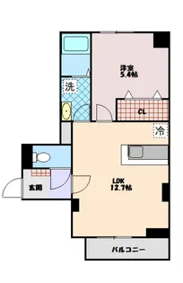 Miraie花京院【1階】の間取り