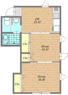 グリーンフォレスト 105号室【1階】の間取り