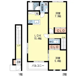如月II【2階】の間取り