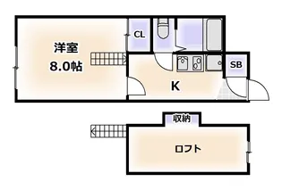 ビコロール東住吉【1階】の間取り