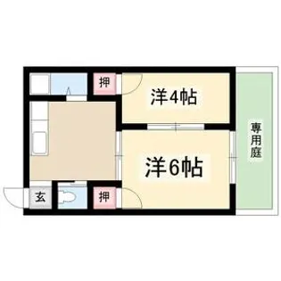 豊満莊【1階】の間取り