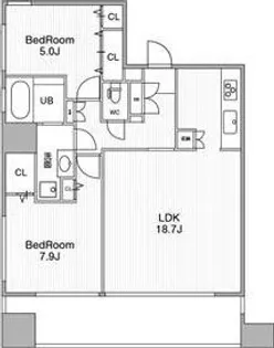 アーバンフラッツ池袋プレミアム【25階】の間取り