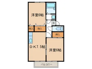 サフラン【2階】の間取り