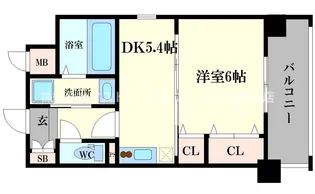 クリスタルグランツ大阪BAY【2階】の間取り