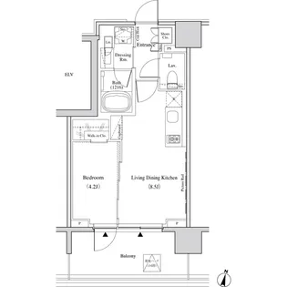 ザ・パークハビオ代々木【4階】の間取り