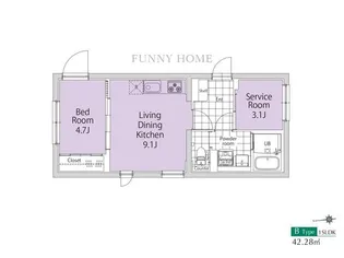 TASUKI杉並高井戸【4階】の間取り