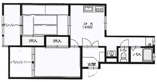 宮下ハイツ【1階】の間取り