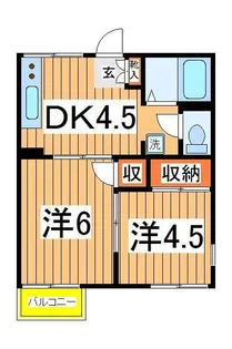 レジデンス堤【2階】の間取り