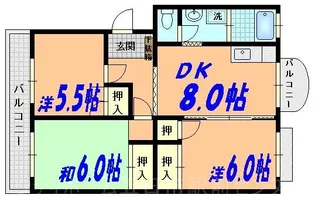 新納マンション【1階】の間取り