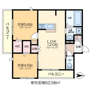 コンフォート中葛西【3階】の間取り