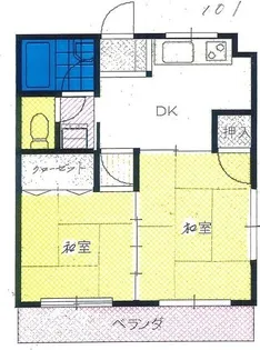 グリーンリバーハイツ勇【1階】の間取り