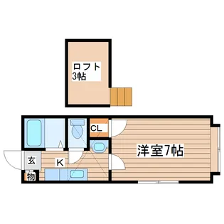 サンパレス大和町II【1階】の間取り