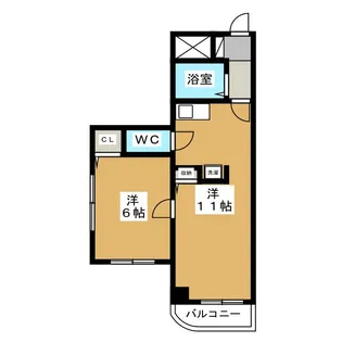 センターイン伊勢町【6階】の間取り