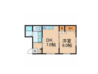 サンフラワー【2階】の間取り