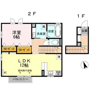 ノーブル照手【1階】の間取り