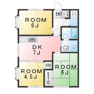 パークハイツ【1階】の間取り