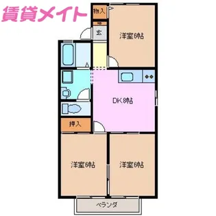 プリシェール華【2階】の間取り