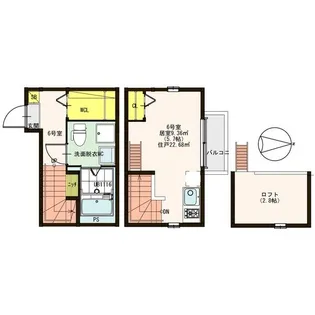 ハーモニーテラス瑞穂通【1階】の間取り