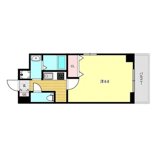 ジュネス・バンブー【1階】の間取り