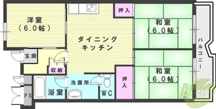 播磨城ノ宮2号棟【3階】の間取り