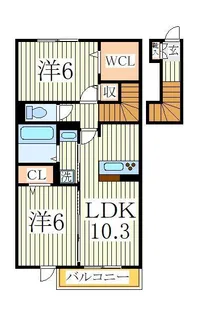 グランシエラ【2階】の間取り