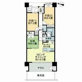 ライオンズ仙台上杉レジデンス【1階】の間取り