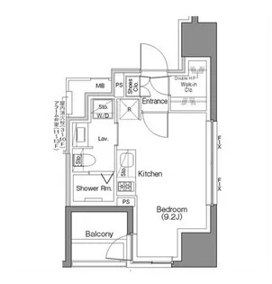 ザ・パークハビオSOHO大手町【4階】の間取り