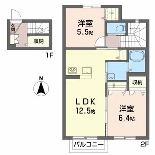 ラムダップ・ベータ【2階】の間取り