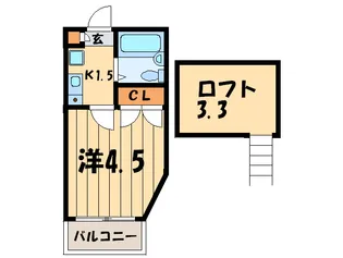 シャンブルドット二子玉川【2階】の間取り