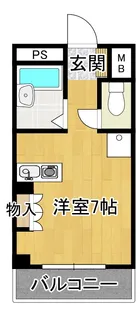 フロレスタ三輪【4階】の間取り