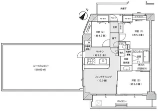 ヴィンテージ中目黒【10階】の間取り