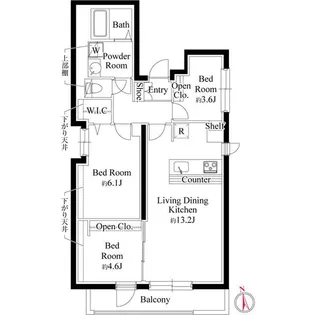 CASA PIAZZA 二子玉川【4階】の間取り