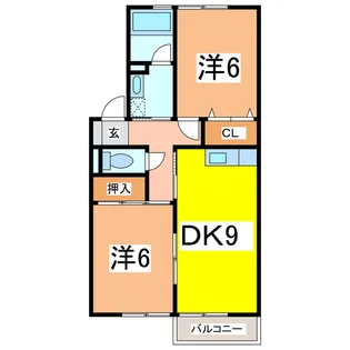 メゾンベール久野本B【2階】の間取り