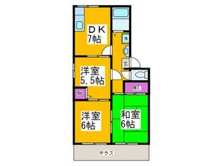 エクセルハイム楠本【1階】の間取り