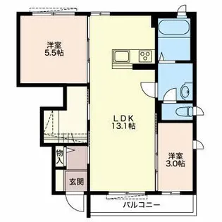 アストラガルII【1階】の間取り