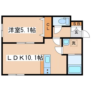 CUBIC K5【3階】の間取り