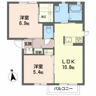 パークヒルC【1階】の間取り