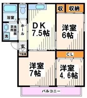 グランシードI【1階】の間取り