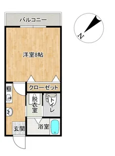 ここハイツ棚方【2階】の間取り